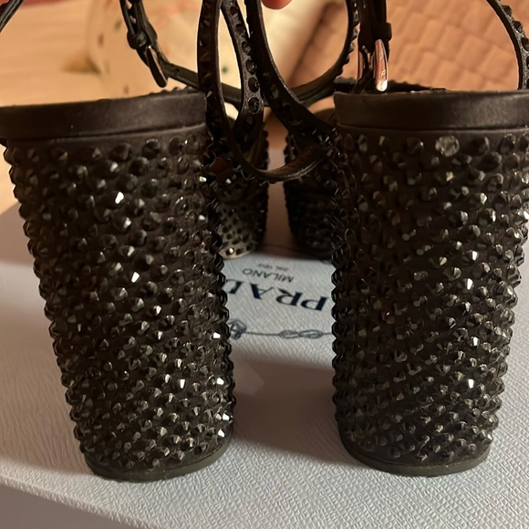 Prada Calzature Donna heels in black crystal. - Picture 3 of 8